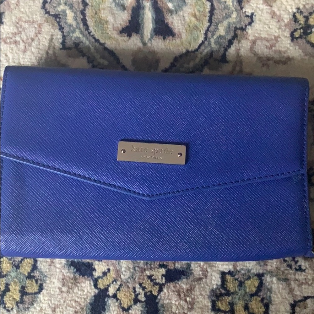 Electric blue Kate spade phone wallet